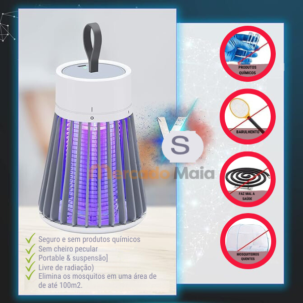 Luminária Mata Mosquito Led Ultravioleta - Mercado Maia