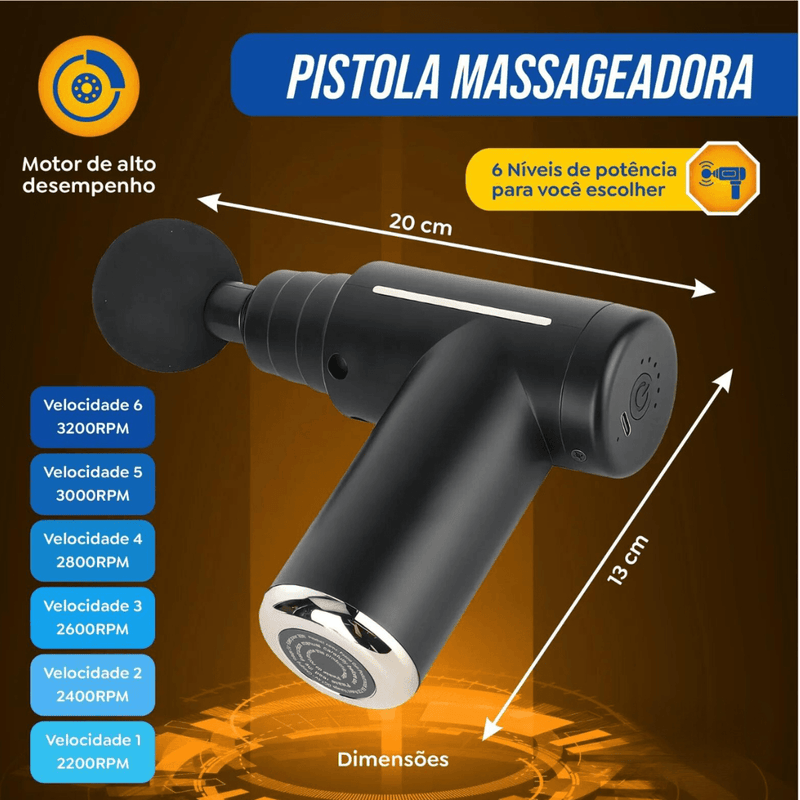 Mini Pistola De Massagem e Relaxamento Muscular - Mercado Maia