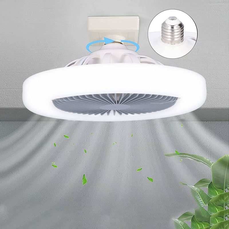 Lâmpada Com Ventilador e Luz De Teto Com Controle Ultra Silencioso Led 30w - Mercado Maia