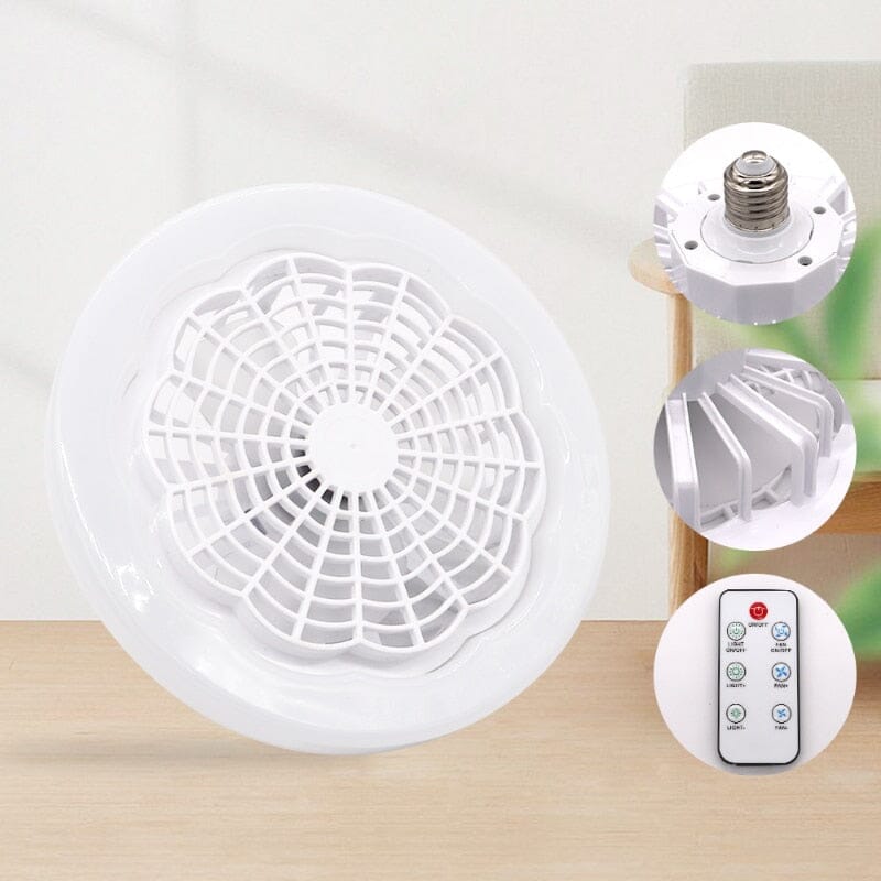 Lâmpada Com Ventilador e Luz De Teto Com Controle Ultra Silencioso Led 30w - Mercado Maia